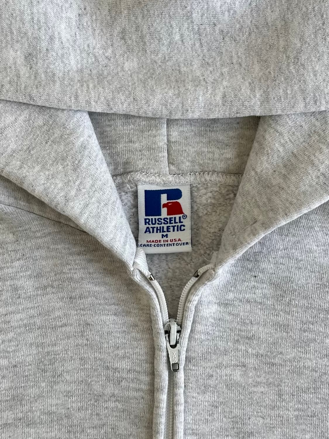 90s 빈티지 러셀 후드집업 밝은그레이 M USA 상품이미지6