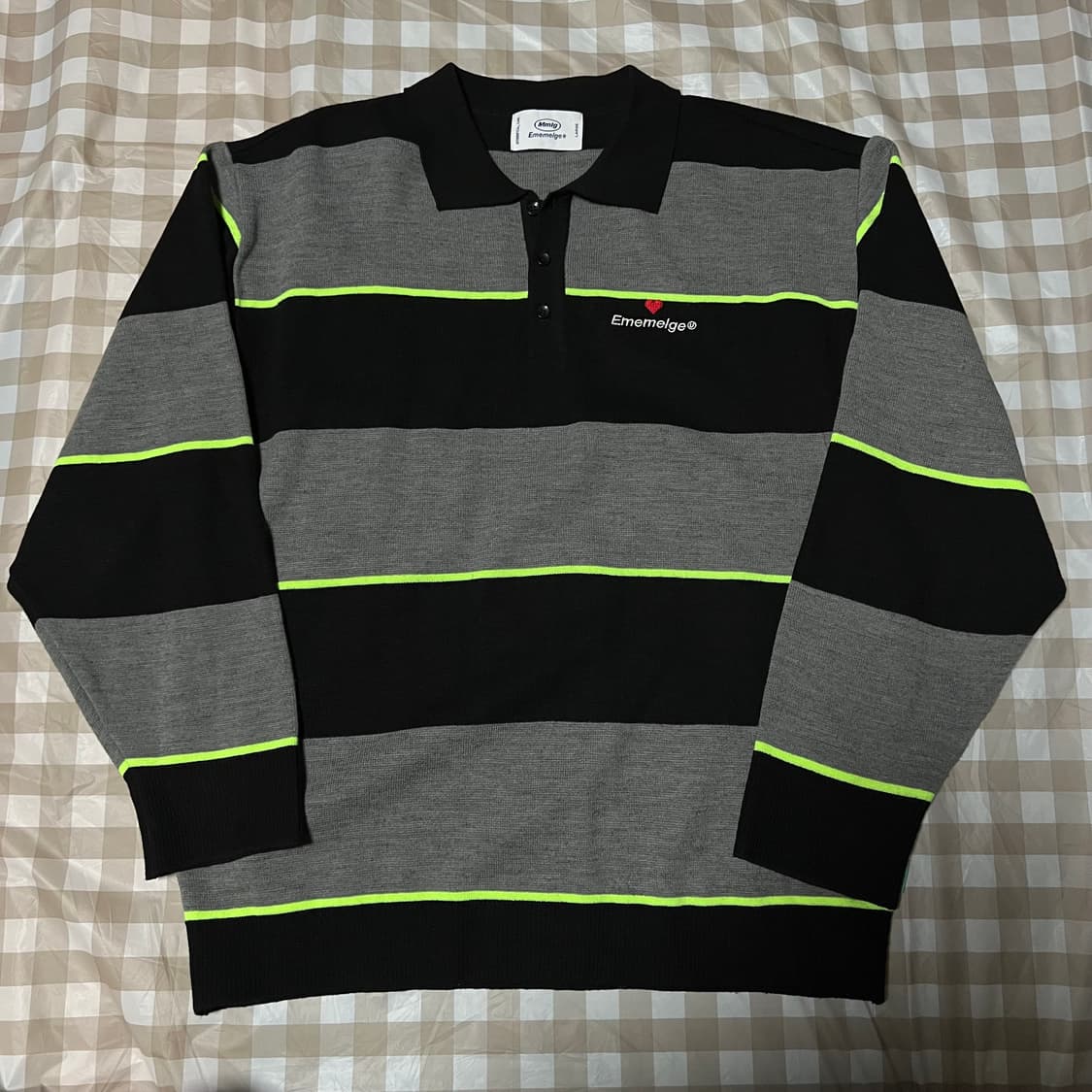 mmlg 긴팔카라티 L 럭비 카라티 긴팔 스트라이프 상품이미지1