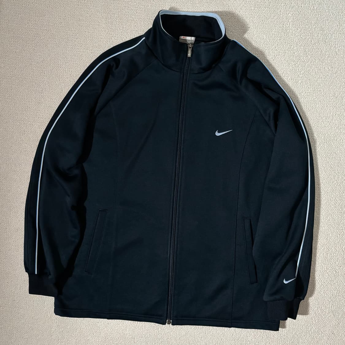 나이키 일본빈티지 네이비 스카이블루 스몰로고 져지 상품이미지2