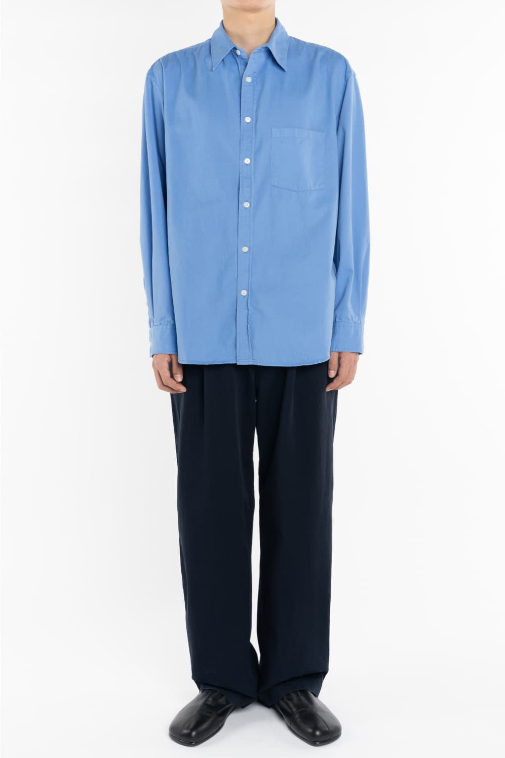 yrs 이얼즈어고 포이카 셔츠 코튼 드릴 sax 색스 상품이미지2