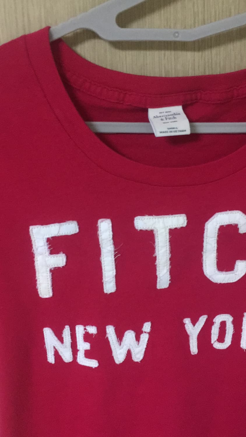 아베크롬비 핑크 패치 반팔 상품이미지2