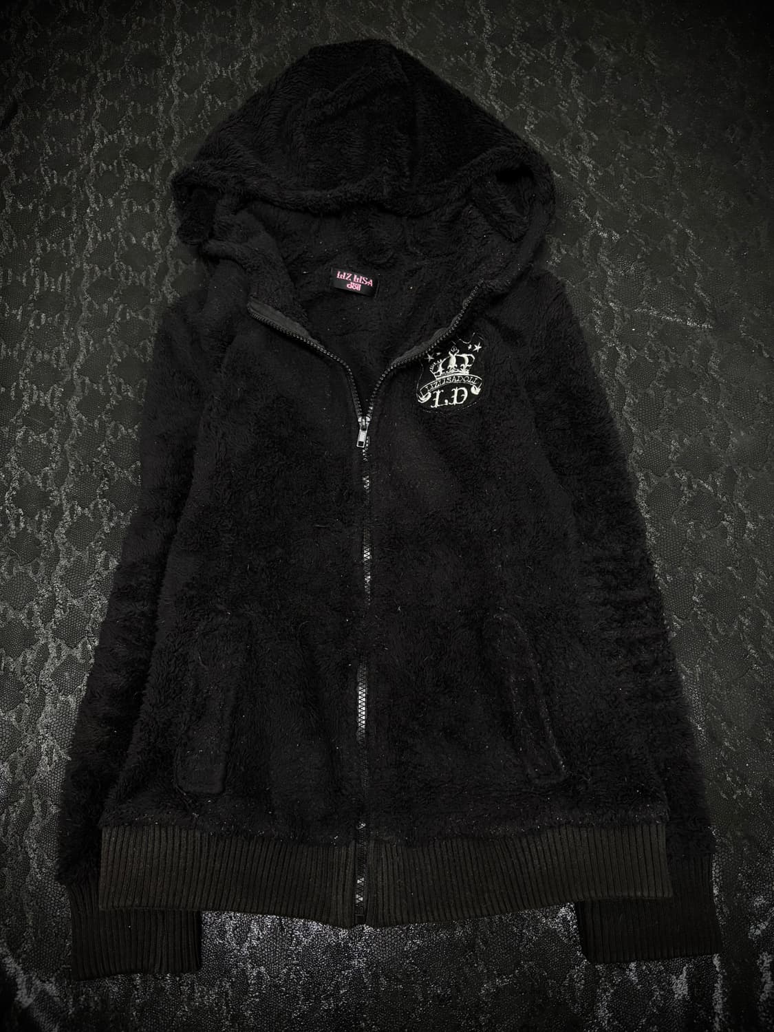 “LIZ LISA doll” Y2K Patchwork Hoodie Fle 상품이미지1