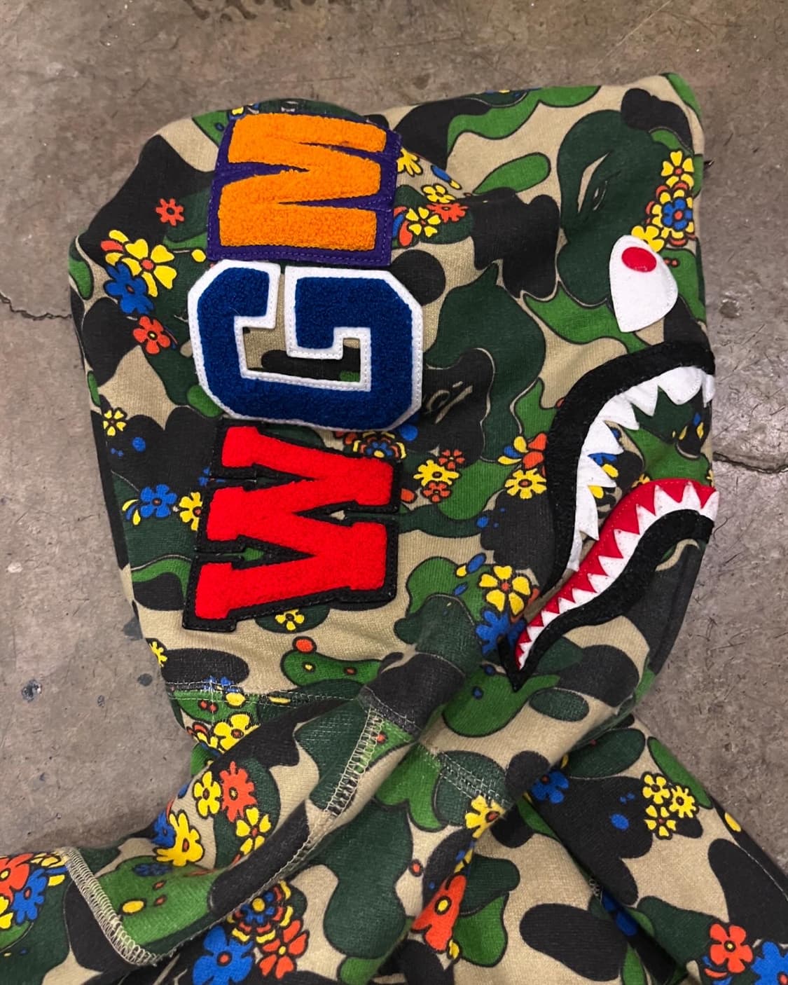 Bape Flower Camouflage Shark Hood Zipup 상품이미지8