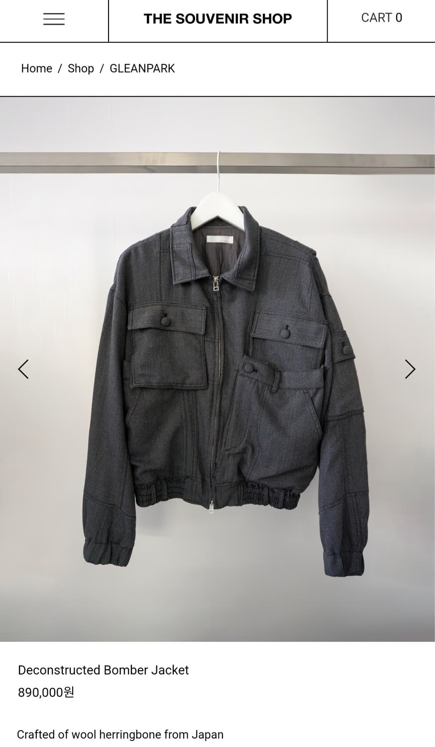 글린파크 Deconstructed Bomber Jacket 상품이미지1