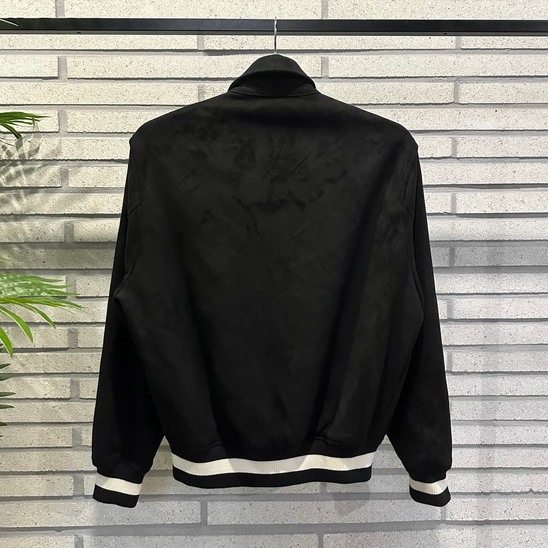 USA VINTAGE 블랙 D 와펜 스트릿 바시티 스웨이드 디테일 상품이미지3