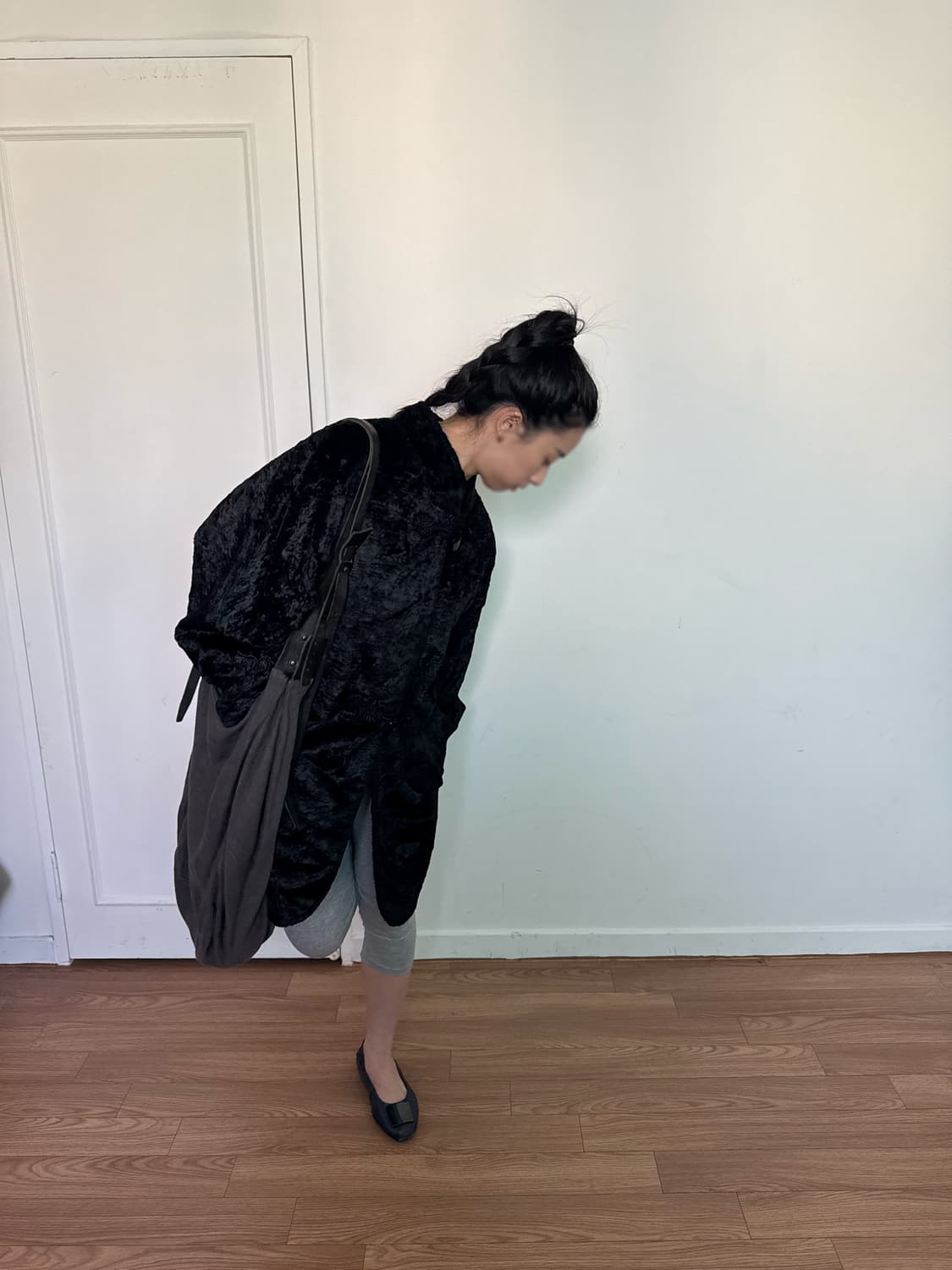 차이나 넥 카라 코트 상품이미지9