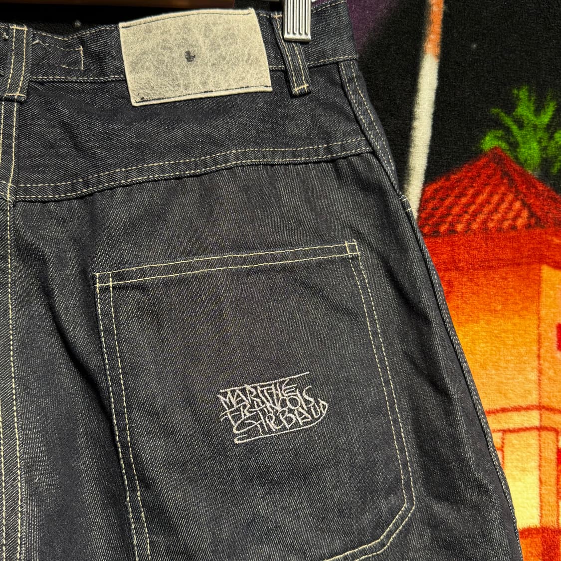 마리떼프랑소와저버 00s 데님 버뮤다 팬츠 30 흑청 반바지 상품이미지5