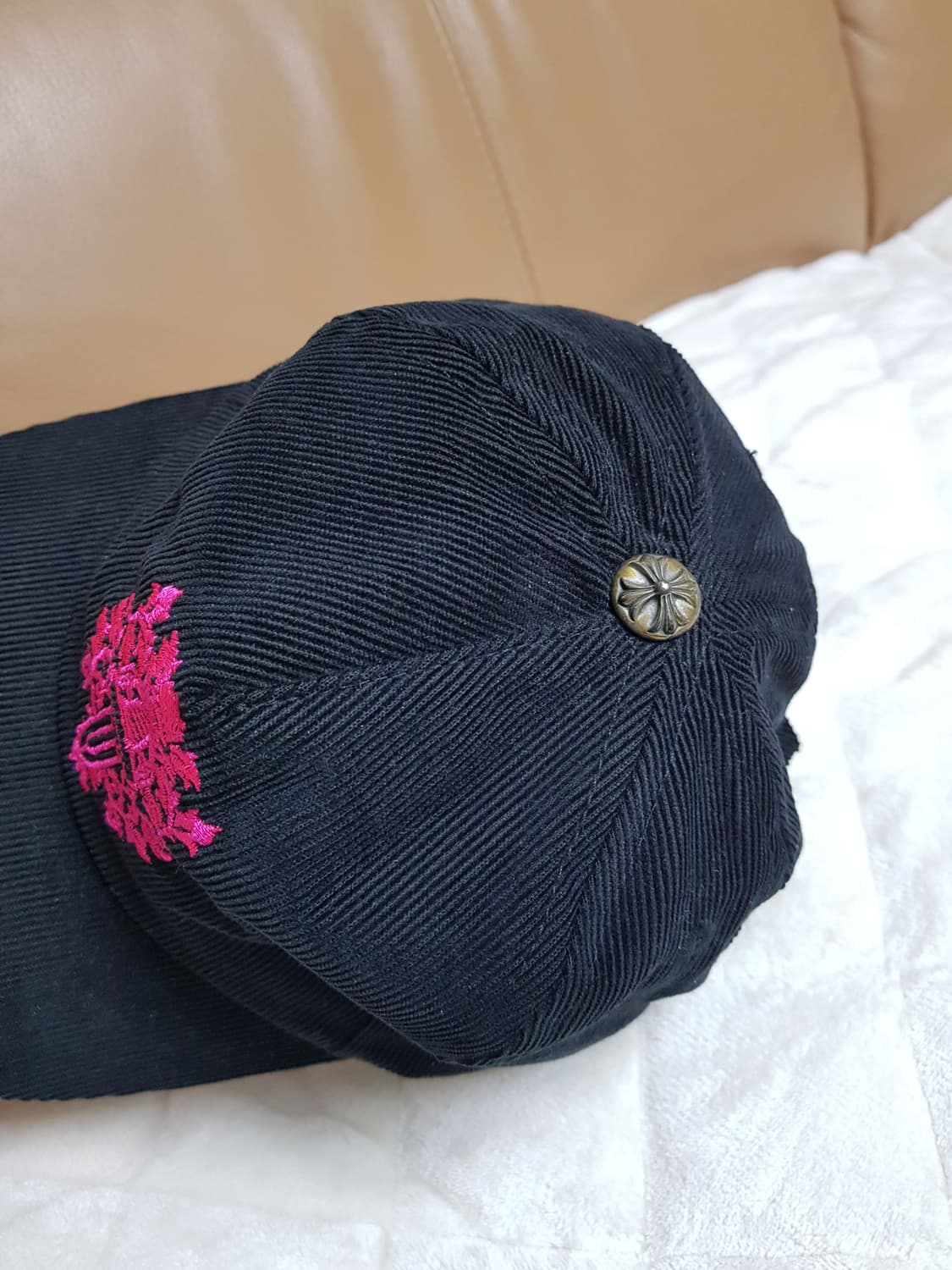 크롬하츠 대거 코듀로이 캡 모자 볼캡 블랙 상품이미지4