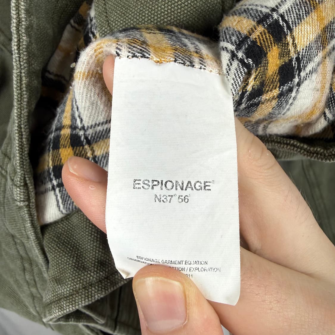 (XL) 에스피오나지 캔버스 블루종 워크자켓 카키 상품이미지5