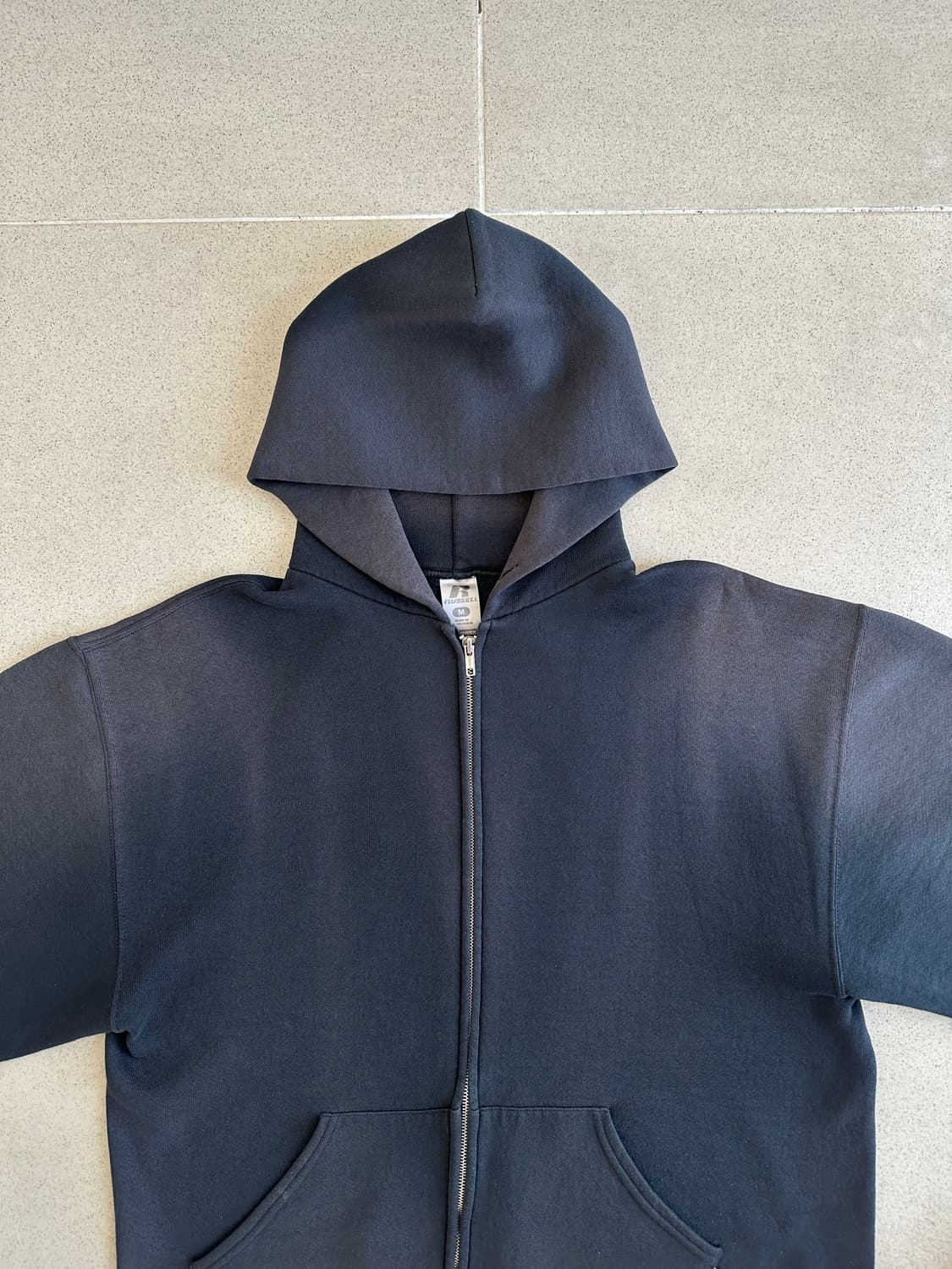 빈티지 러셀 후드집업 블랙 M 상품이미지4