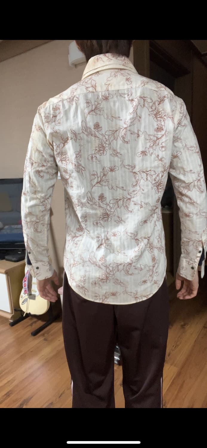 빈티지 플로럴 화이트 더블카라셔츠 상품이미지4