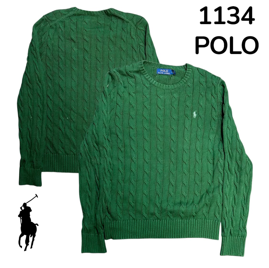 폴로 여성용 신형 꽈배기 그린 니트 M 상품이미지1