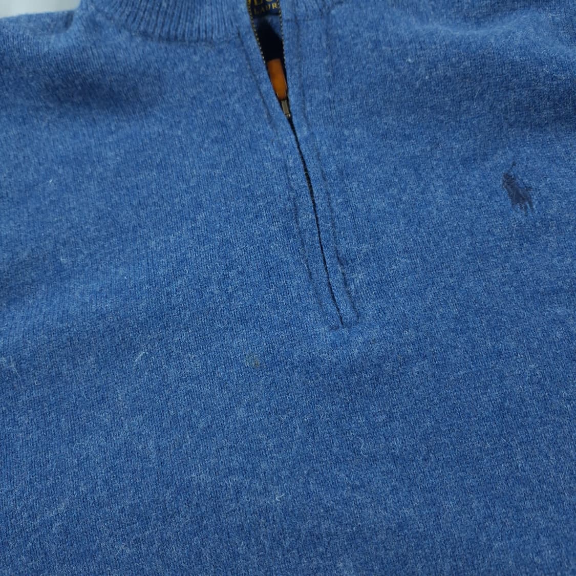 폴로랄프로렌 블루 블루포니 울100 모크넥 반집업 아노락 니트 L 상품이미지10