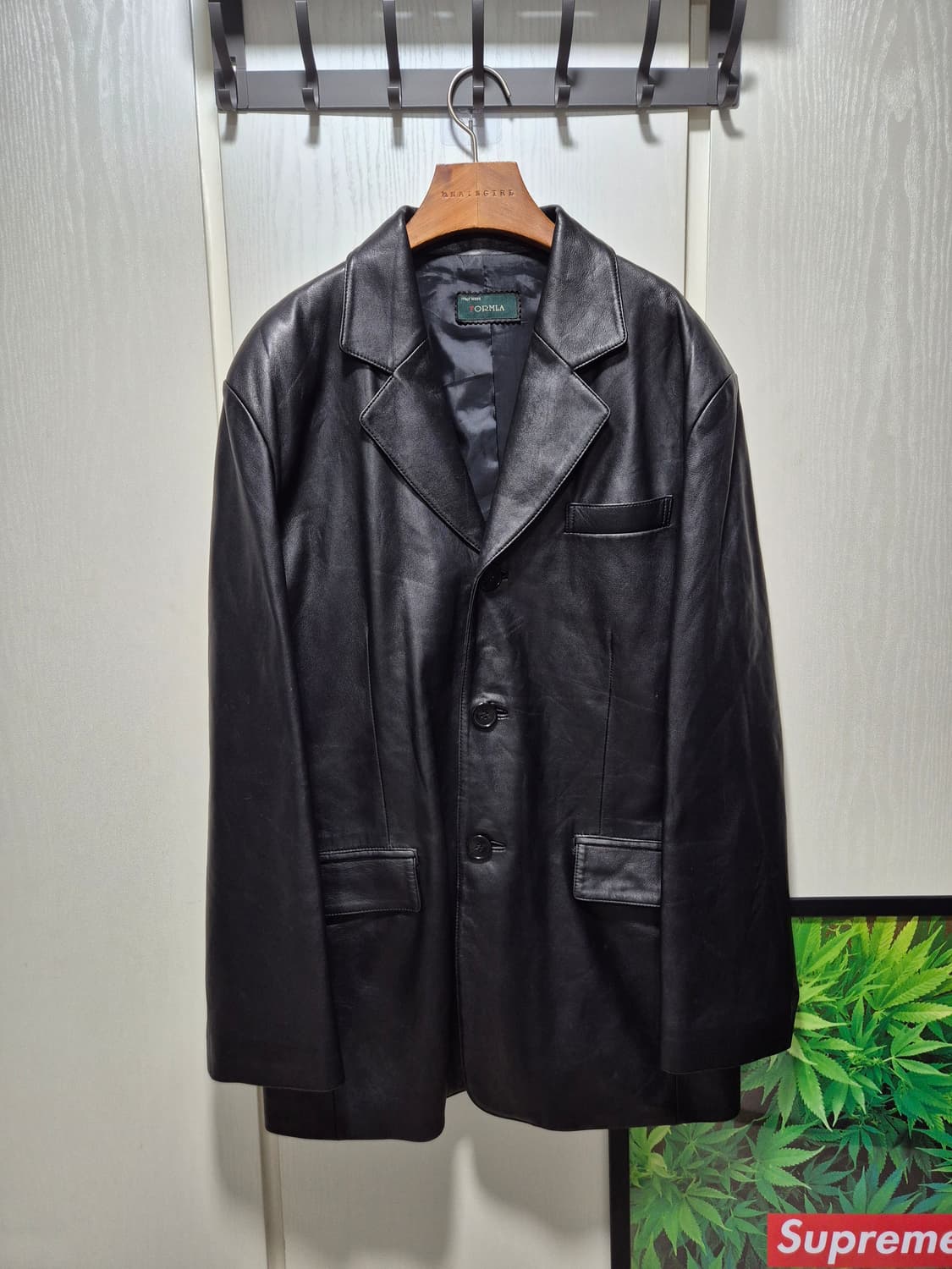 (타임세일)VTG. FORMIA 포미아 블랙 양가죽 자켓 상품이미지1