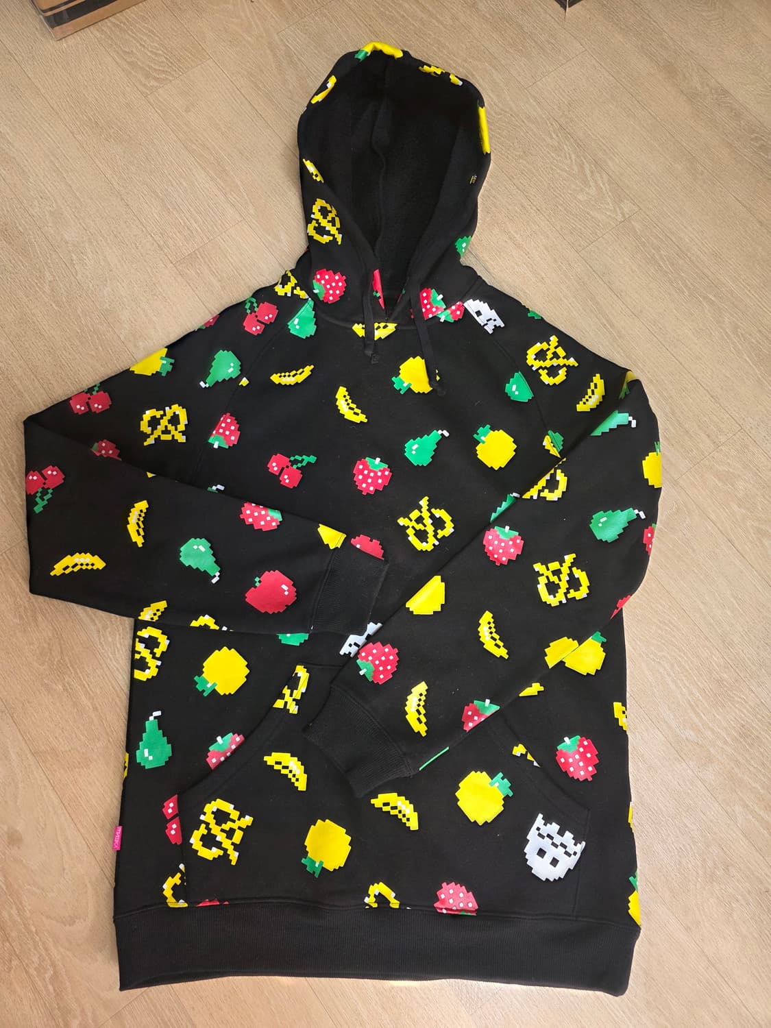 [미사용] MISHKA 미쉬카 픽셀 패턴 프린팅 후드티 S 상품이미지1