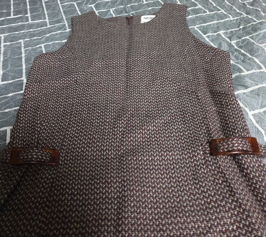 (일본판) HERHIS 울 트위트 원피스 브라운 (S) 상품이미지2