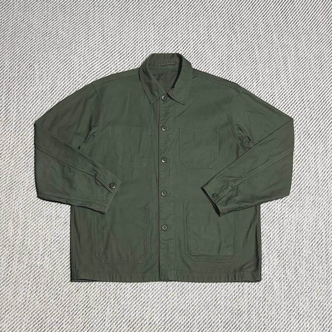 [XL] Musinsa 무신사 스탠다드 백 사틴 초어 자켓 카키 상품이미지1