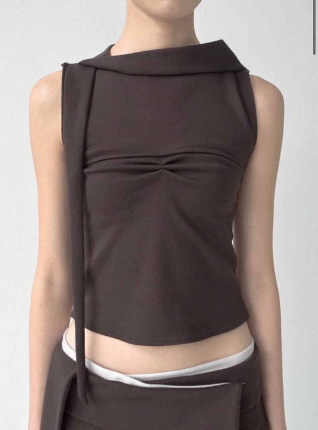 caro chia 브라운 탑 s 상품이미지1