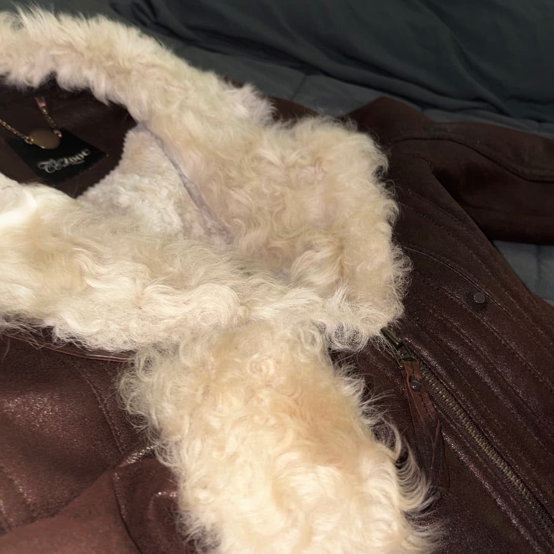 빈티지 레더 퍼 무스탕  상품이미지2