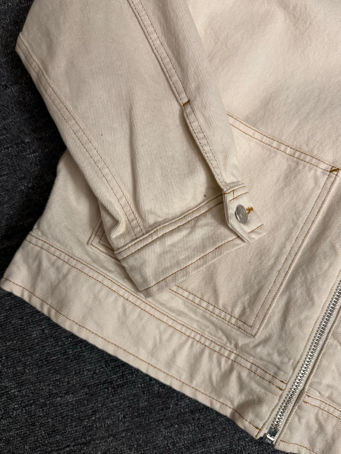 스투시 데님 집 워크 자켓 내추럴 L 상품이미지4