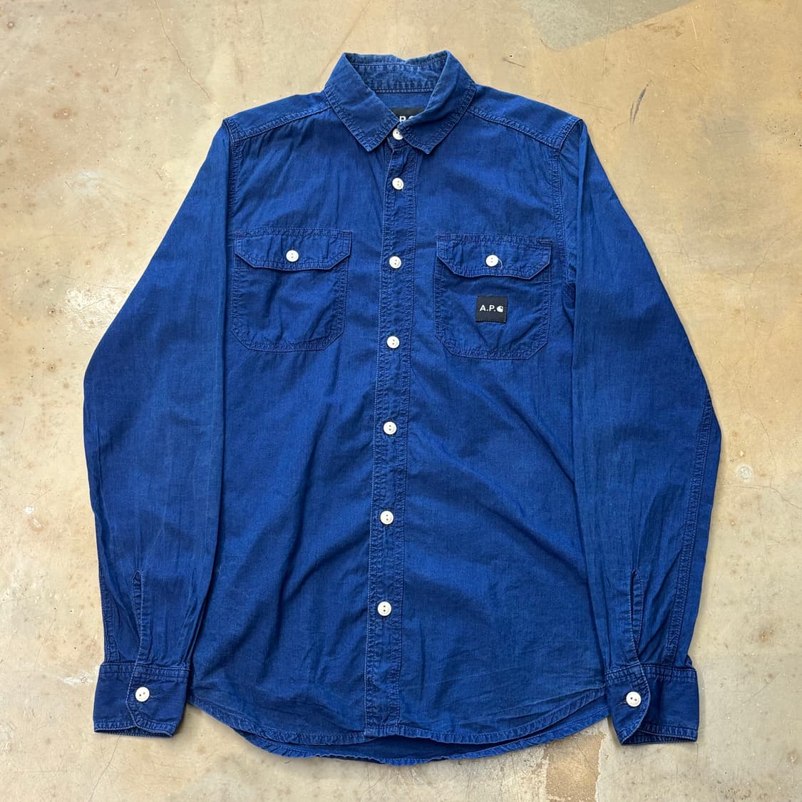 XS 아페세x칼하트 투포켓 네이비 셔츠 상품이미지2