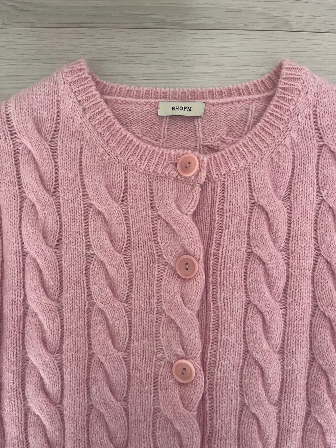 샵엠 올리버 케이블 니트 가디건 상품이미지3