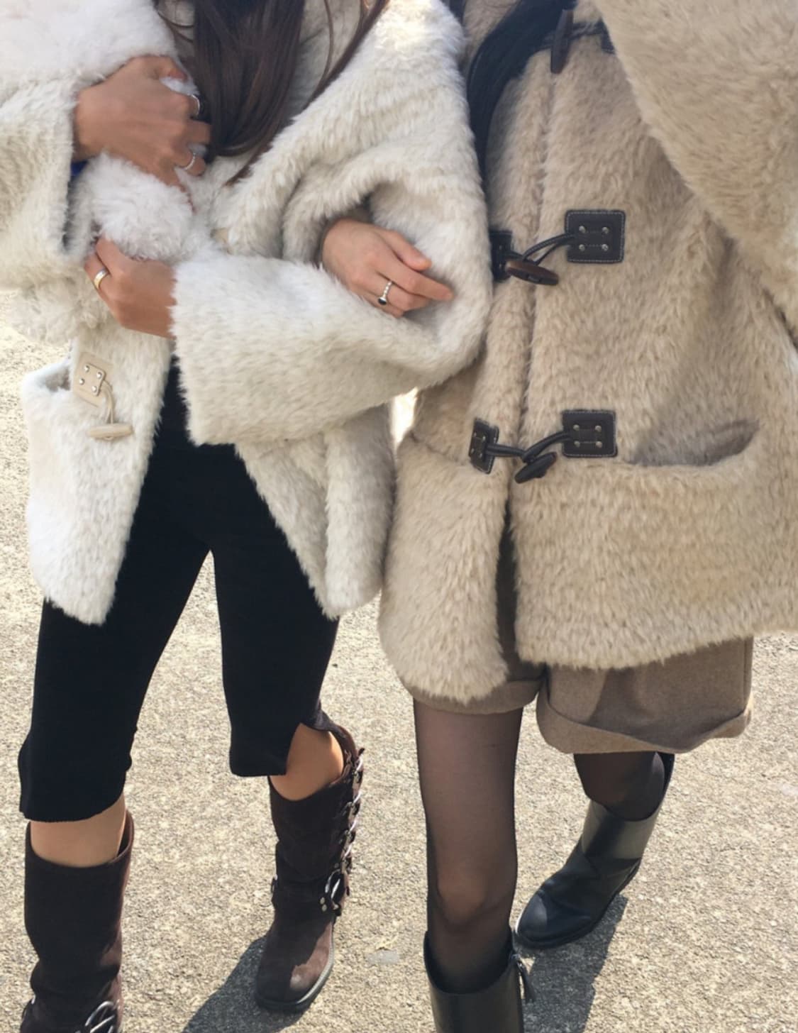 위아 weare 슈페너 무스탕 베이지 상품이미지8