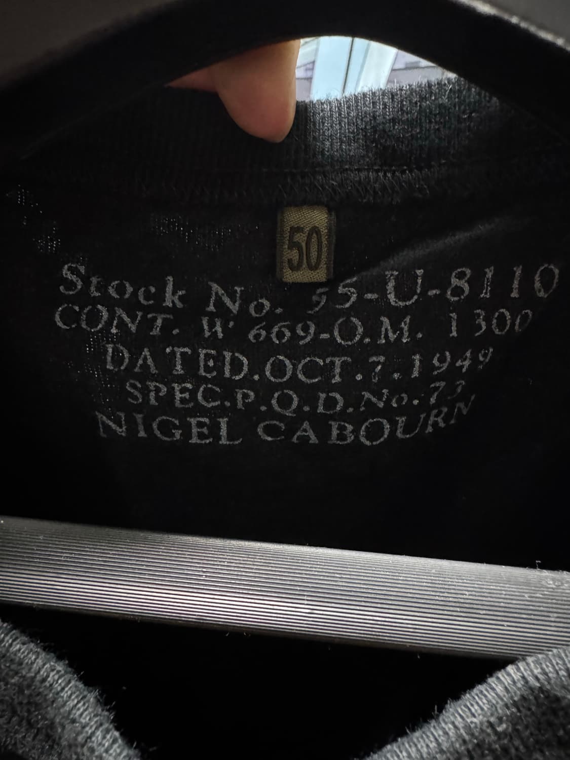 [50]나이젤카본 검정 티셔츠 상품이미지3