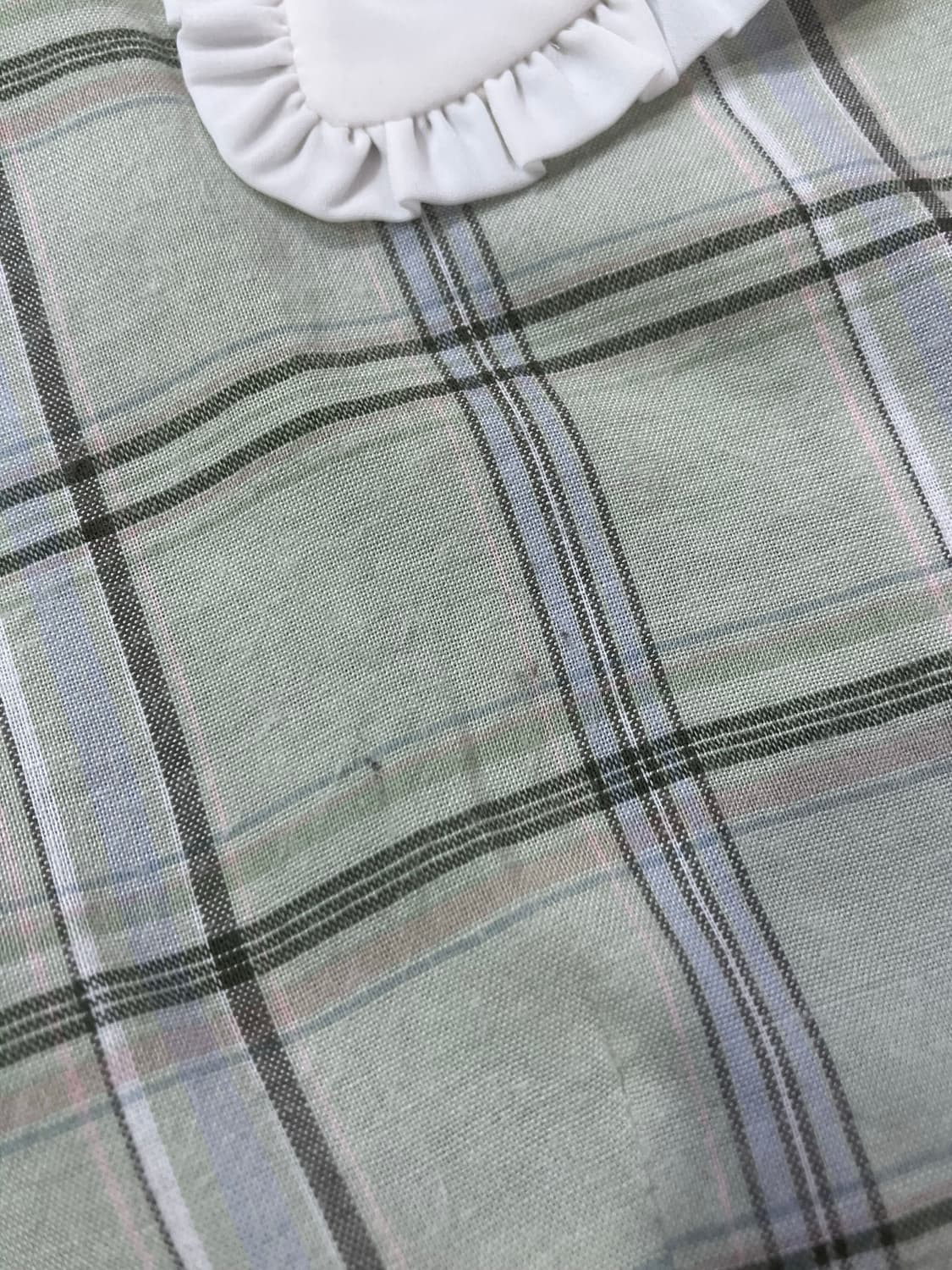 빈티지 체크 카라 블라우스 그린 M-L #csz2122 상품이미지5