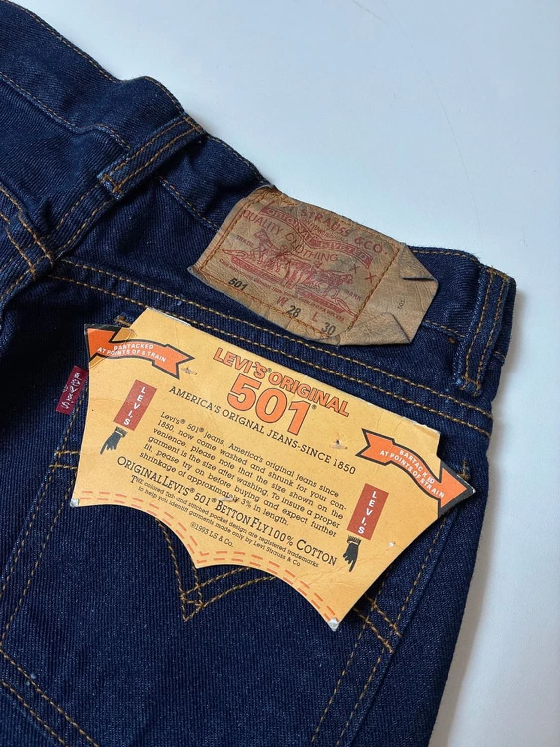 리바이스 00's USA 501 스트레이트 진청 데님 팬츠 PN8277 상품이미지6