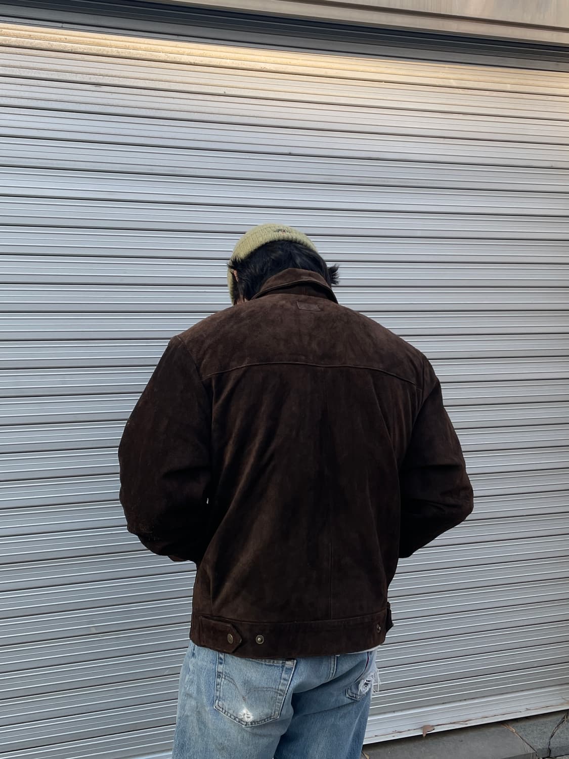 90s Dickies Cow Hide Suede Dark Brown 상품이미지8