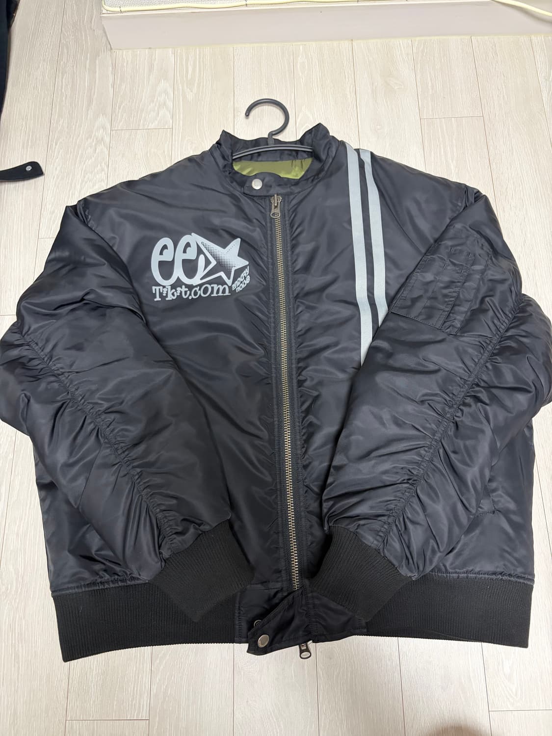 테켓 ee Electric MA-1 마원 자켓 블랙 m 상품이미지2
