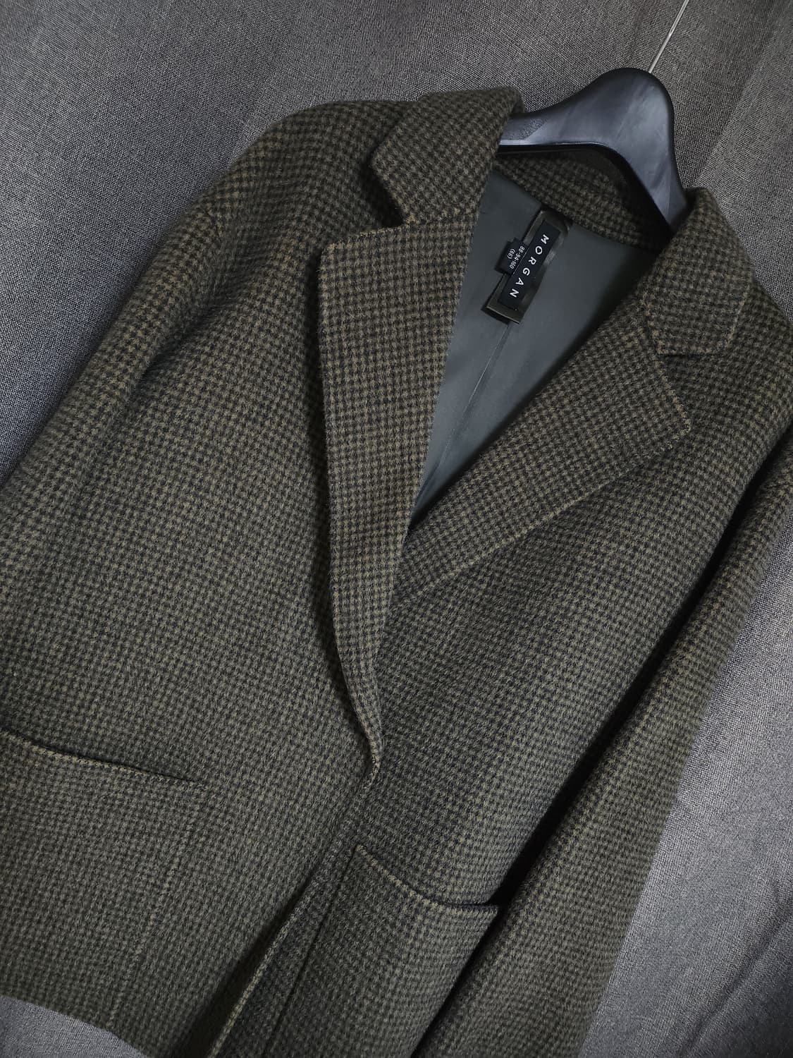 모르간 하운드체크 울알파카 자켓 상품이미지3