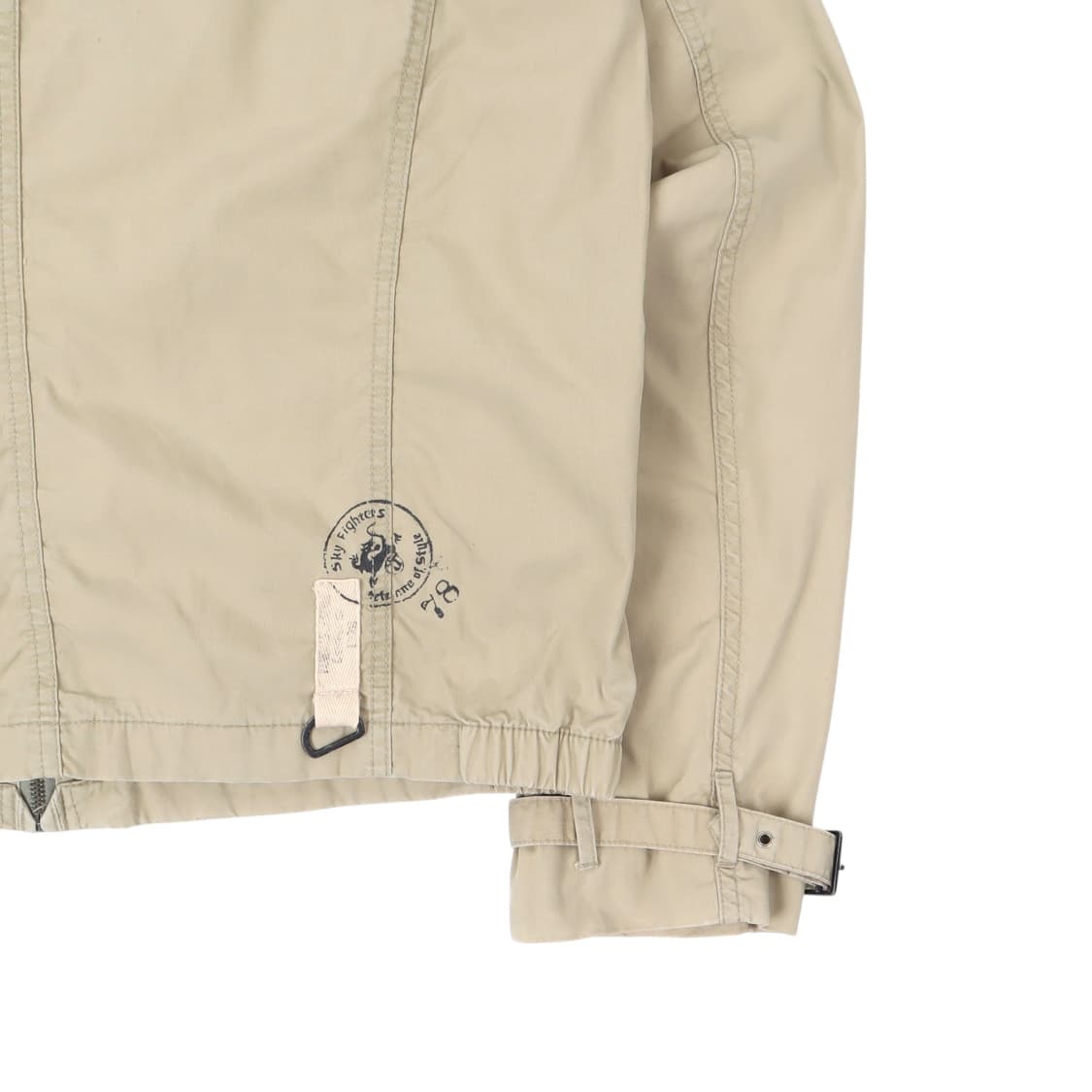 디젤 베이지 해링턴 코튼 바이커 집 자켓 상품이미지7