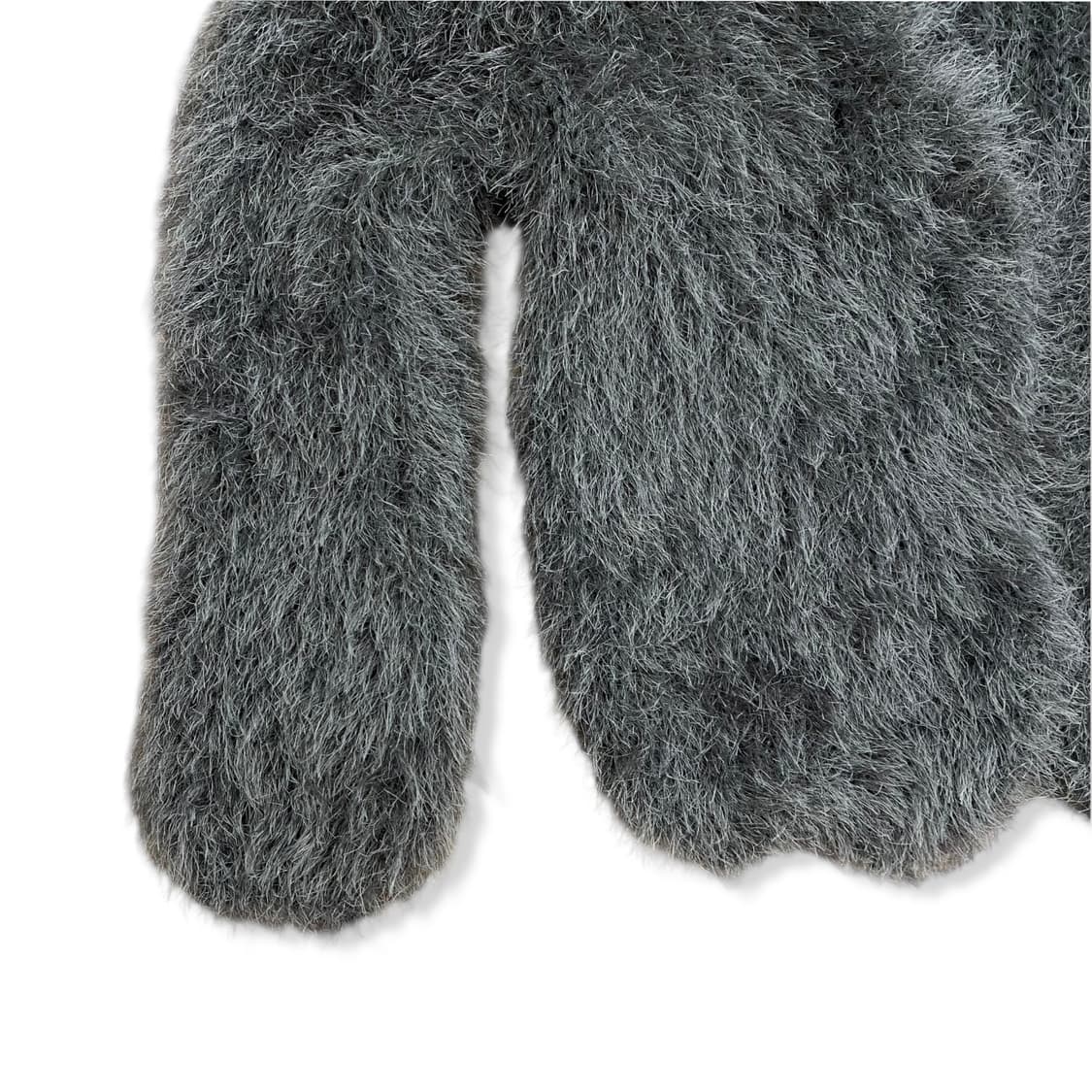 Gray Long Fur Short Cardigan 상품이미지5