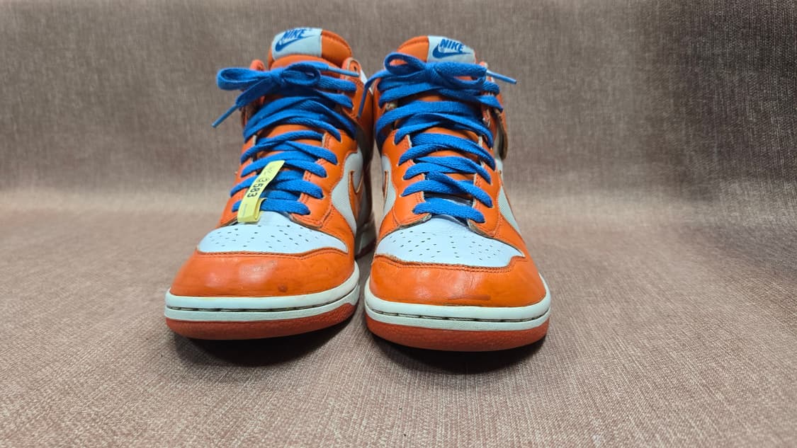 나이키 260mm- 세탁완료 덩크 하이 데니슈파 오렌지/화이트 운동화 상품이미지3