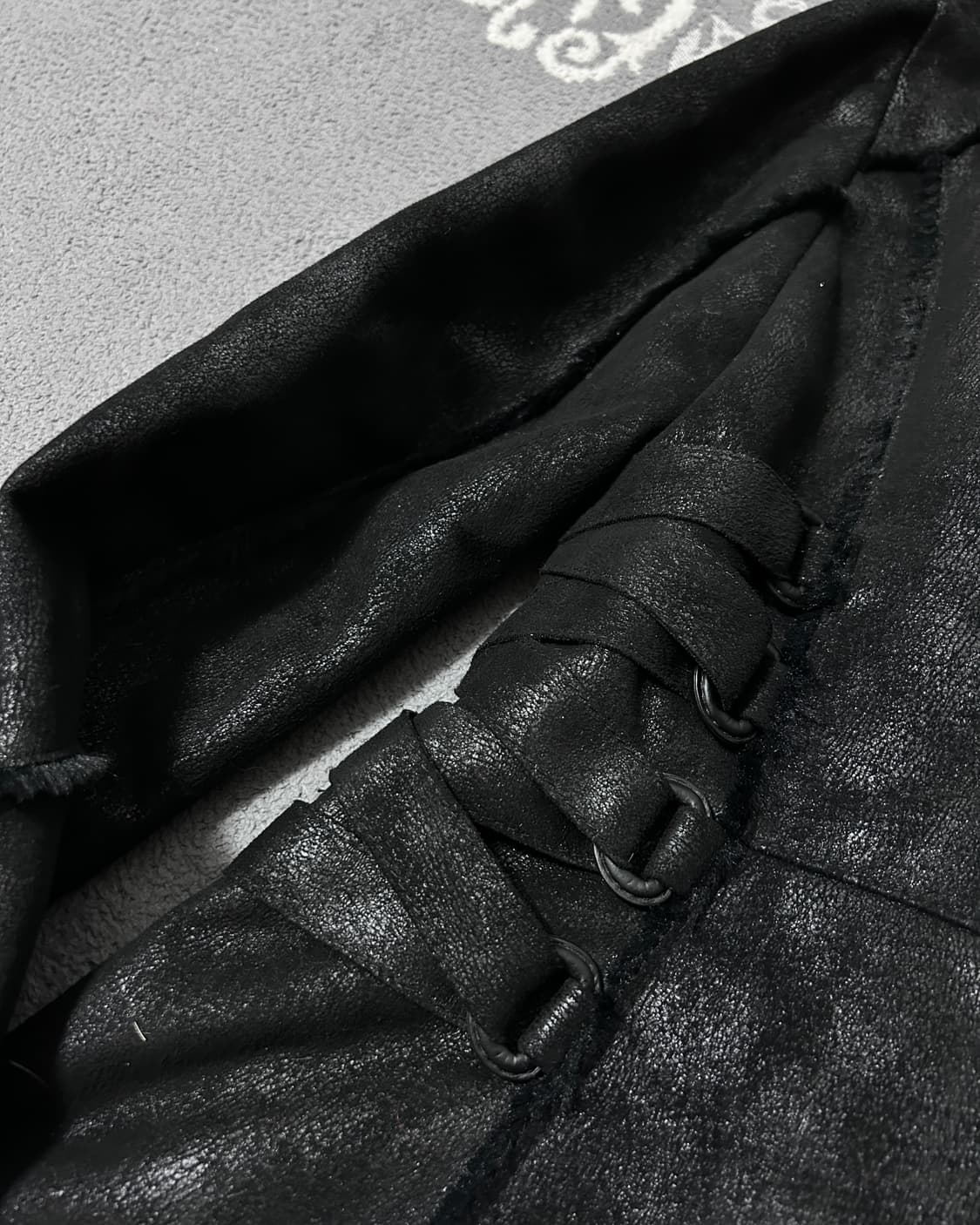 Yetts 여우 털 스웨이드 롱코트 상품이미지6