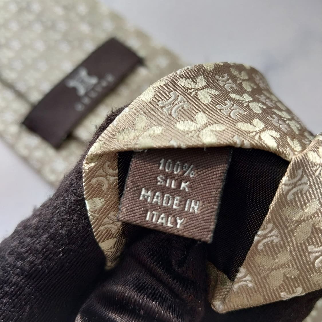 셀린느 실크 트리오페&나비 올오버 넥타이 8.9cm A+~A등급K1892 상품이미지10