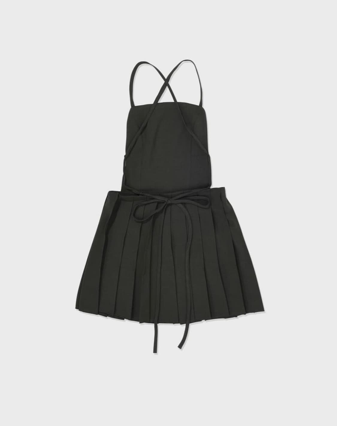 로우클래식 pleated mini dress S 차콜 상품이미지4