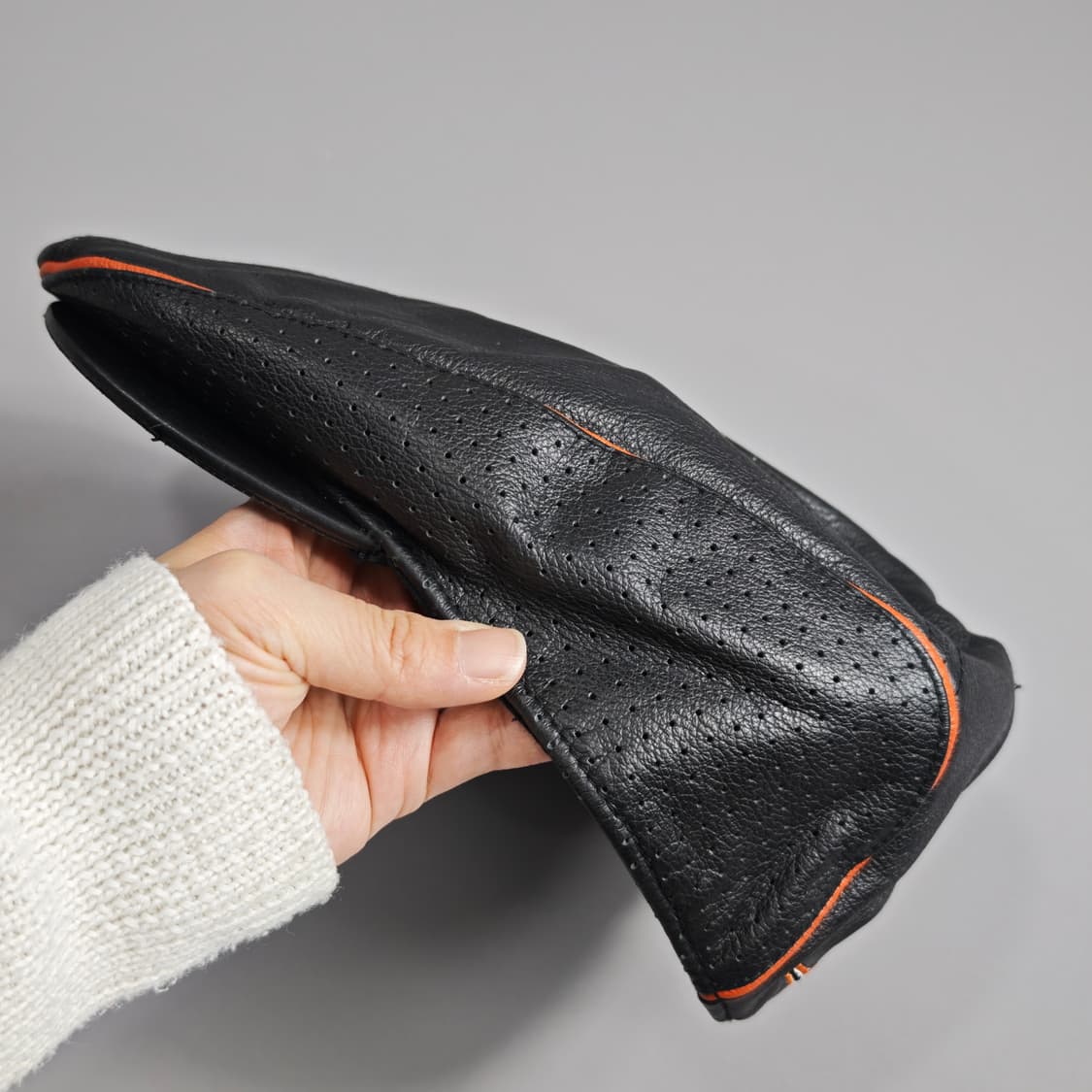 할리 데이비슨 백로고 자수 레더 헌팅캡 블랙 S 상품이미지2