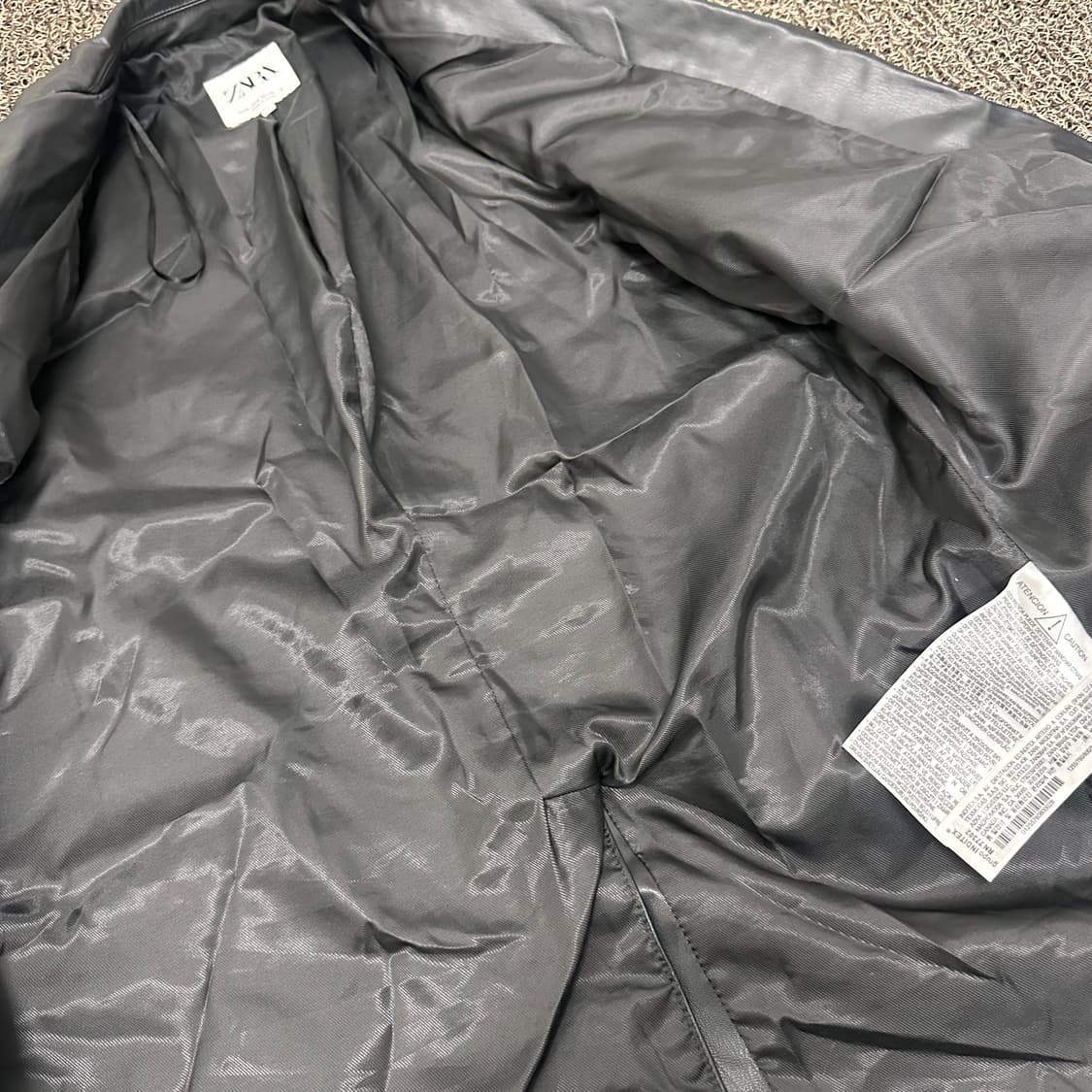 ZARA 자라 여성 가죽 자켓 블랙 S 상품이미지7