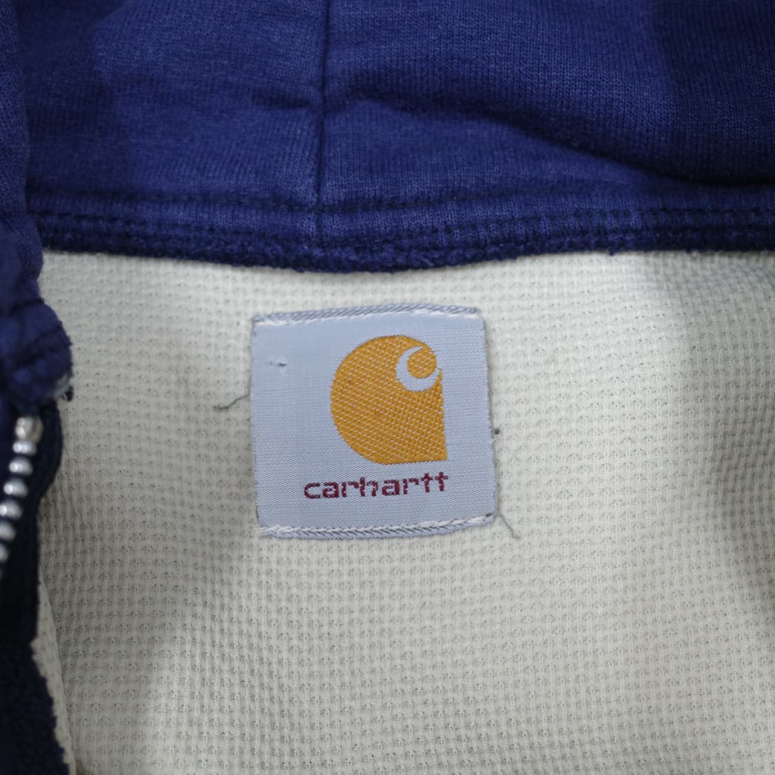 80s 칼하트 써멀 와플 후드 집업M  상품이미지5