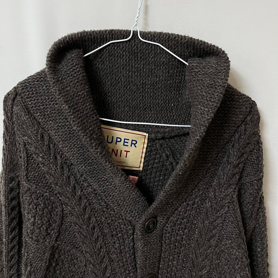 SUPER KNIT 포켓 꽈배기 니트 가디건 L/100 상품이미지2