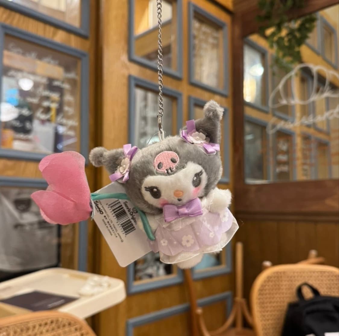 플라워 쿠로미 하트 체인 키링 상품이미지2