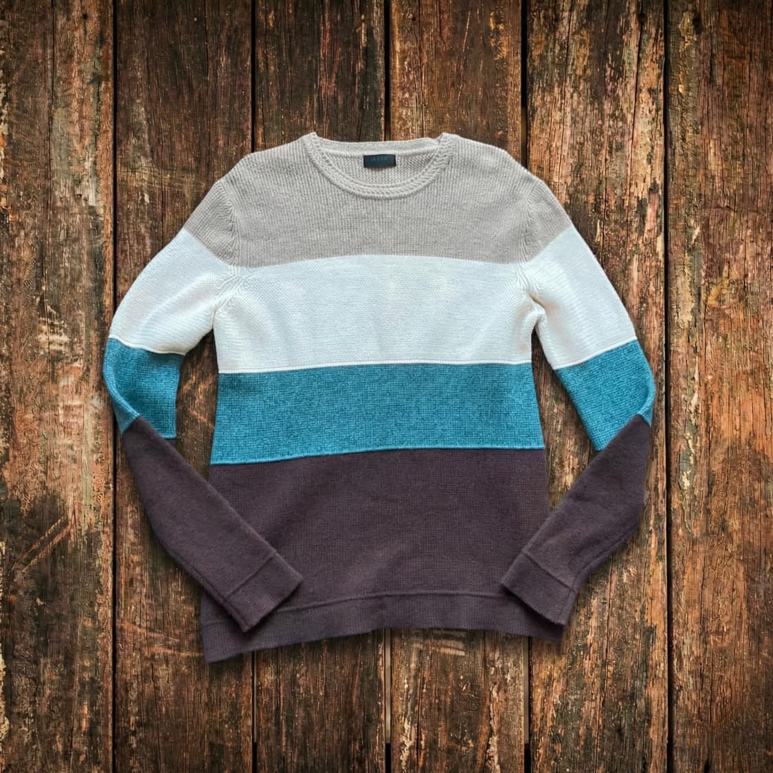 타임옴므 울 야크 혼방 컬러블록 니트 (100 size) 상품이미지1