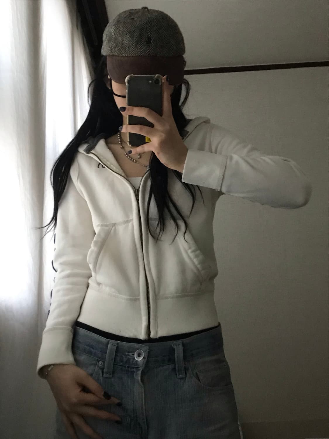 아베크롬비 아이보리 스티치 후드집업 상품이미지5