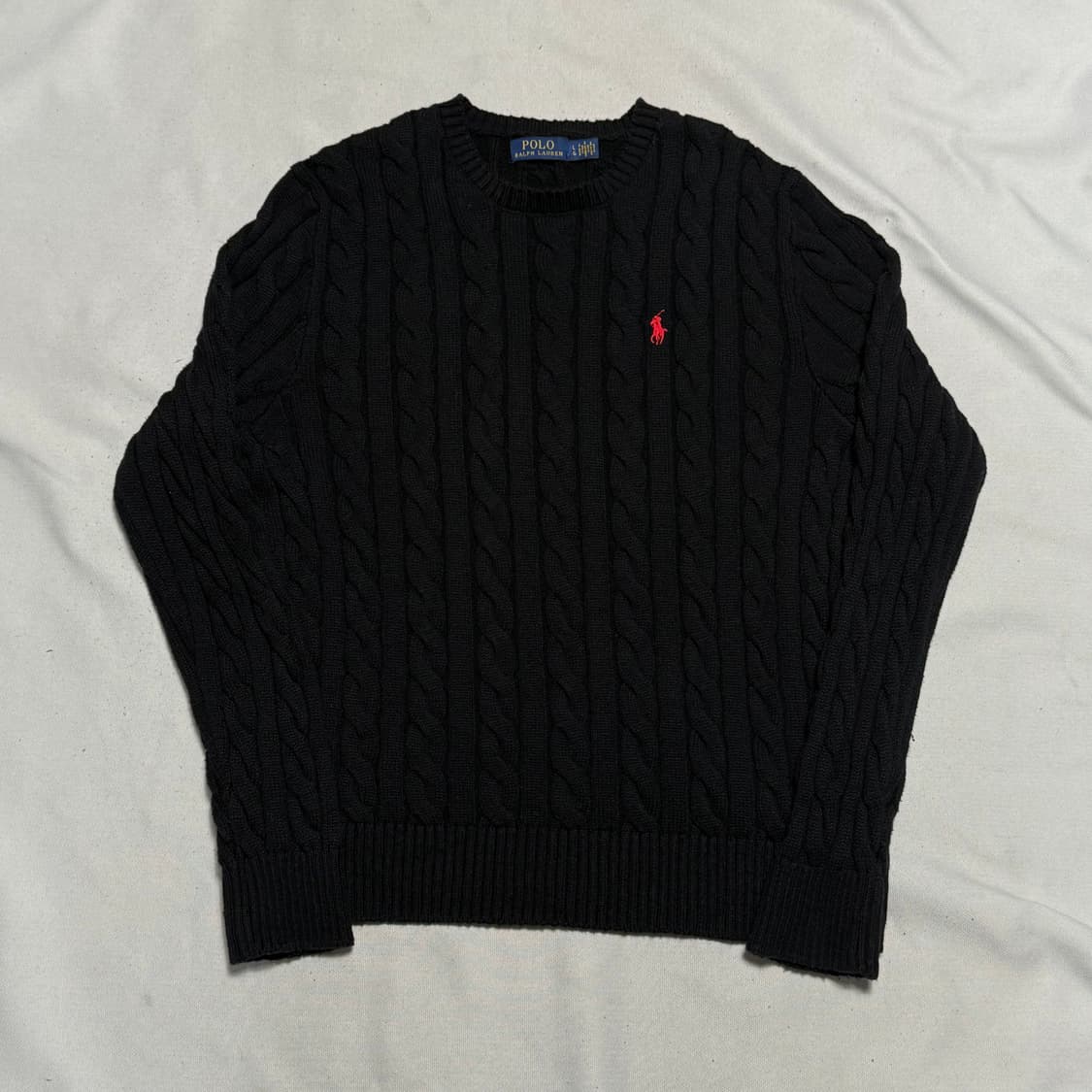 L 폴로랄프로렌 블랙 케이블 니트 상품이미지2