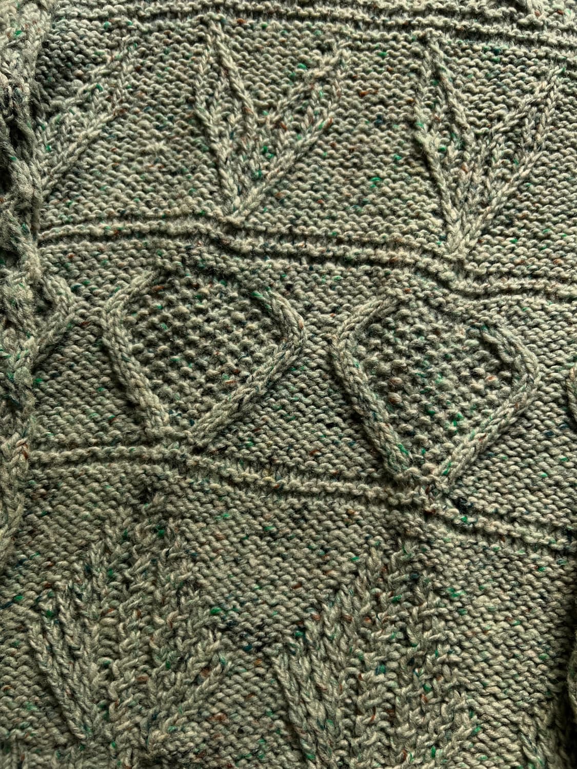 [M]90's 아일랜드제 핸드메이드 보카시 피셔맨 스웨터 상품이미지4