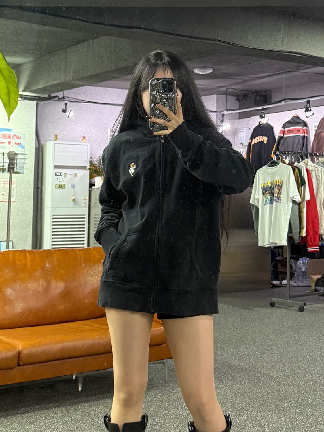 폴로랄프로렌 베어 자수 후드집업 블랙 B4679 상품이미지1