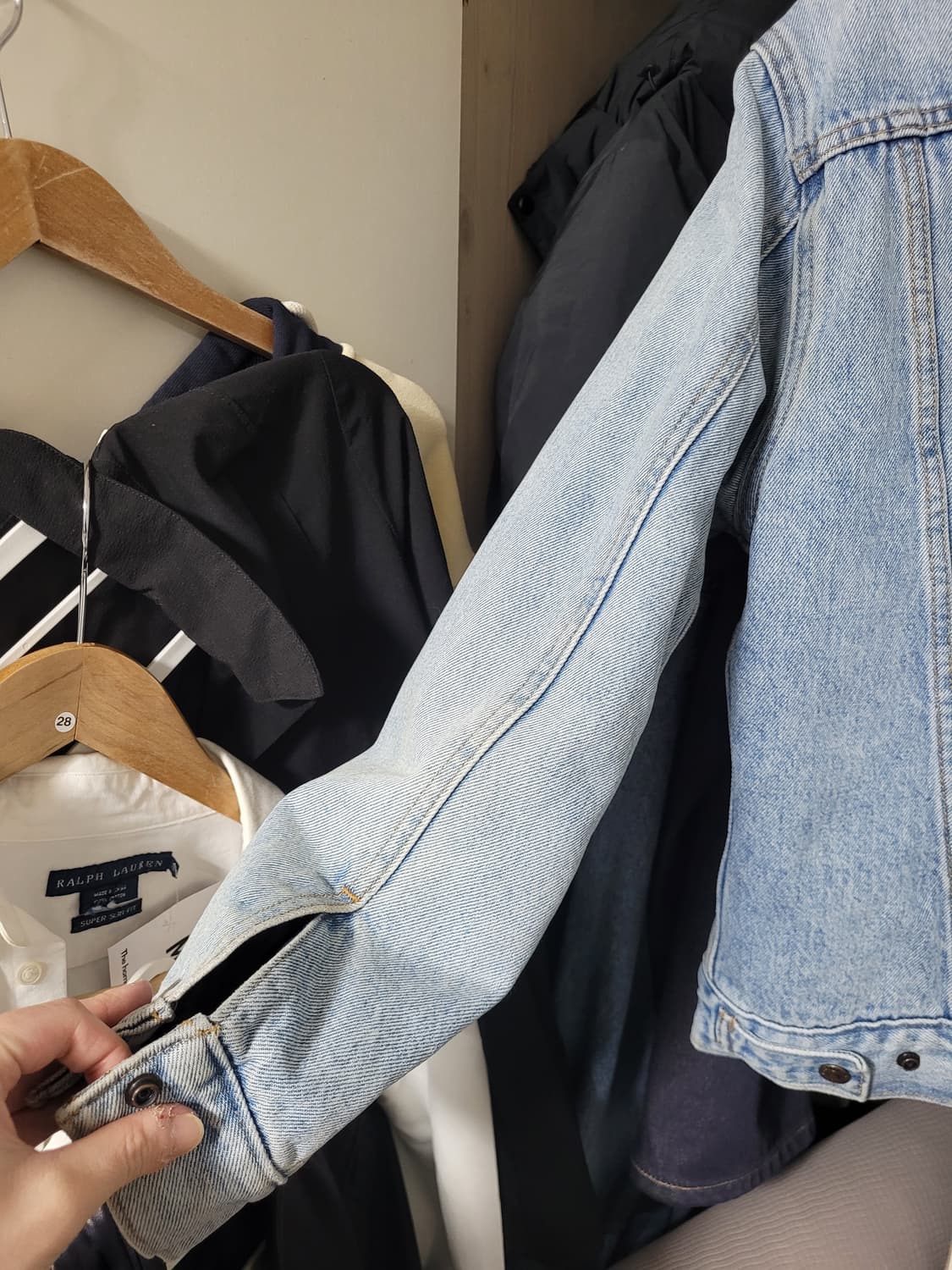 리바이스 프리미엄 양털 쉐르파 청자켓 M 상품이미지10